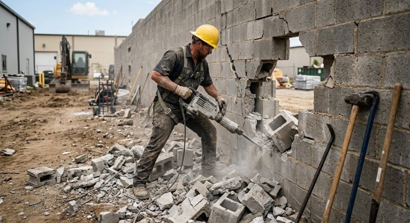 Concrete Wall Demolition in Sacramento, CA