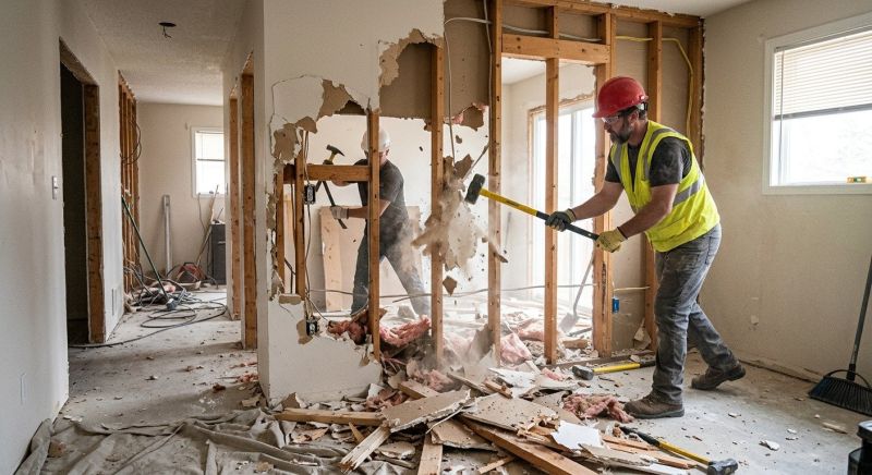 Kitchen Wall Demolition in Bergen County, NJ