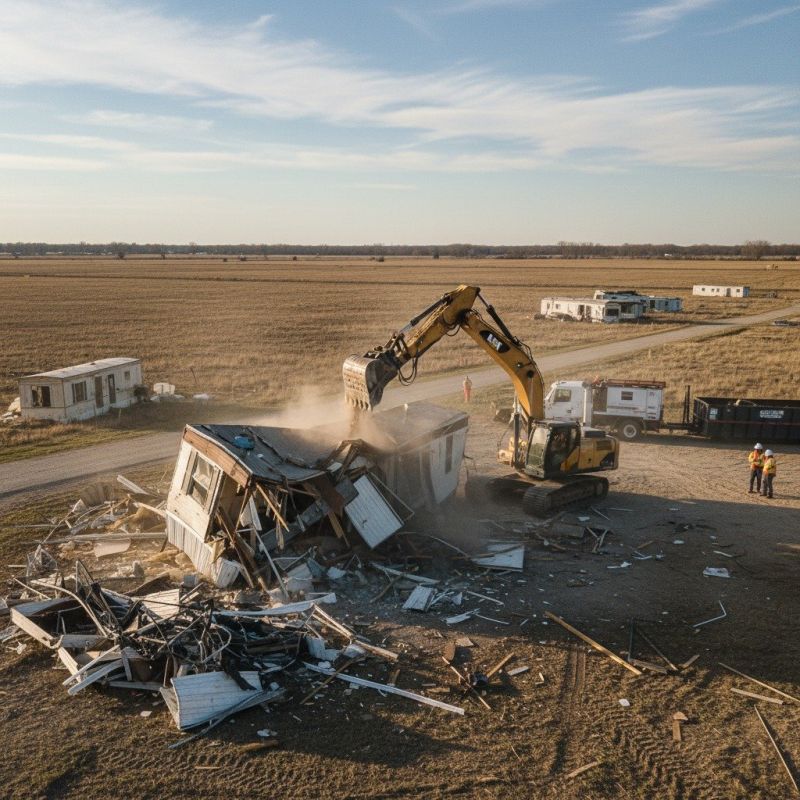 Trailer Home Demolition in Houston, TX